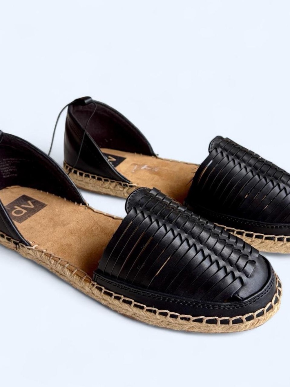 DV by Dolce Vita Black Woven Espadrille Slip-Ons